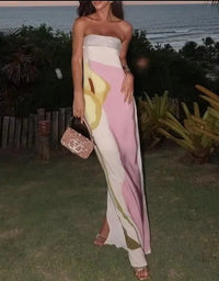 Jessaline | Women's Floral Casual Maxi Dress in Pink