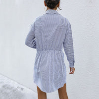 Jewel | Women's Striped Shirt Dress in Blue