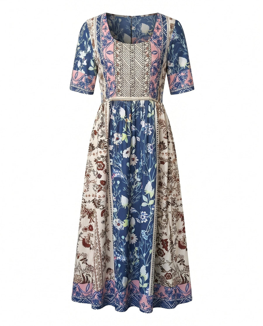 Jocasta | Women's Boho Print Midi Dress