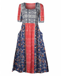 Jocasta | Women's Boho Print Midi Dress