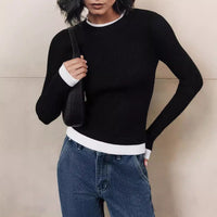 Jocasta | Women's Bodycon Knit Top in Black