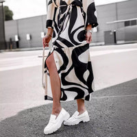 Joceline | Women's Waist Belt Belted Modern Maxi Dress