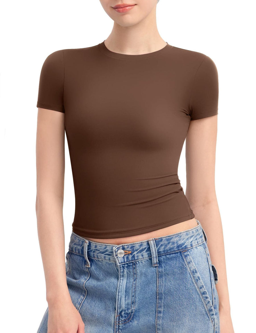 Jolie | Women's Bodycon T-Shirt in Brown