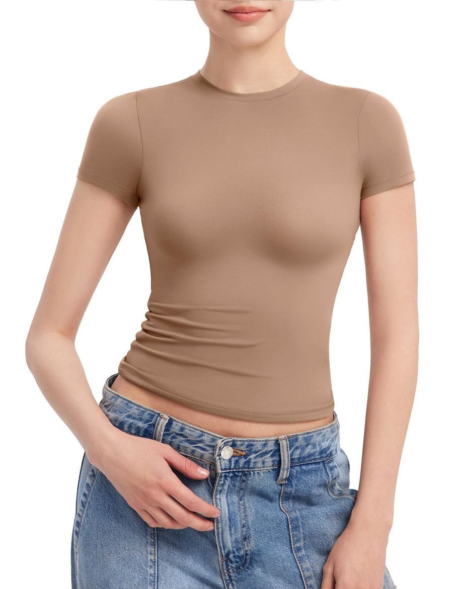 Jolie | Women's Bodycon T-Shirt in Khaki