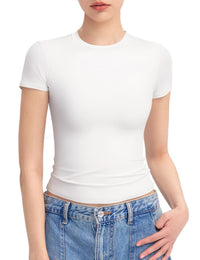 Jolie | Women's Bodycon T-Shirt in White