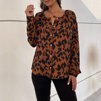 Jonquille | Women's Elegant Blouse in Rust Brown
