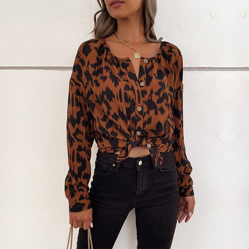 Jonquille | Women's Elegant Blouse in Rust Brown