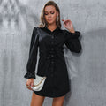 Josefa | Women's Puff Sleeve Ruched Shirt Dress