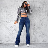 Josephine | Women's High Waist Elegant Jeans in Blue