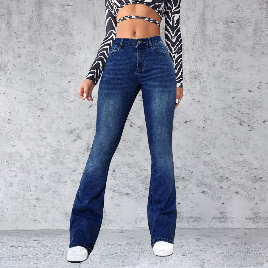 Josephine | Women's High Waist Elegant Jeans in Blue