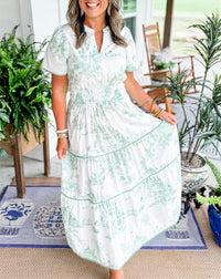 Jovita | Women's Classic Toile Maxi Dress
