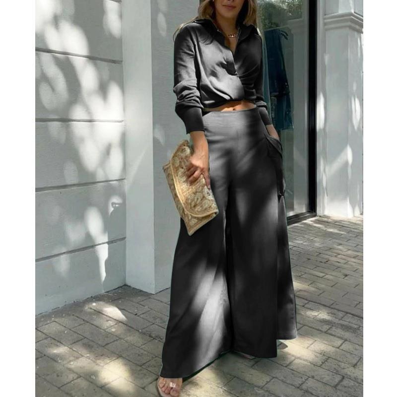 Jovita | Women's Elegant Casual Two-Piece Set in Black