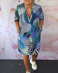 Joyce | Women's Colorful V-Neck Mini Dress