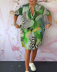 Joyce | Women's Colorful V-Neck Mini Dress