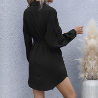Juliana | Women's Waist Belt Pockets Belted Shirt Dress