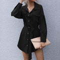 Juliana | Women's Waist Belt Pockets Belted Shirt Dress