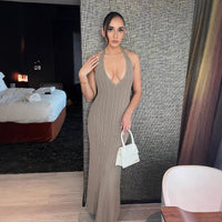 Juliane | Women's V-Neck Elegant Maxi Dress