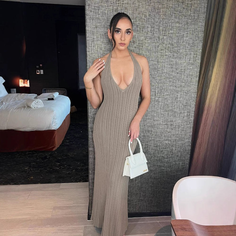 Juliane | Women's V-Neck Elegant Maxi Dress