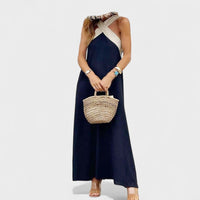 Julienne | Women's Cross Strap Maxi Sleeveless Dress
