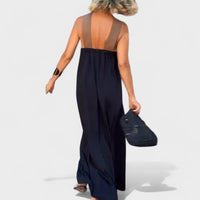 Julienne | Women's Cross Strap Maxi Sleeveless Dress