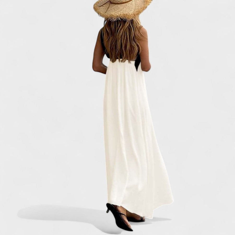Julienne | Women's Cross Strap Maxi Sleeveless Dress