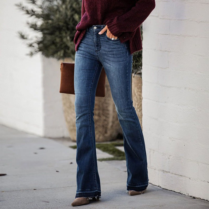 Julienne | Women's High Waist Jeans in Blue