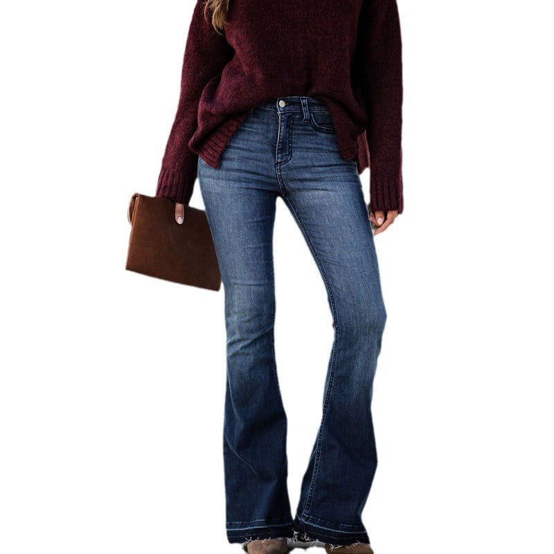 Julienne | Women's High Waist Jeans in Blue