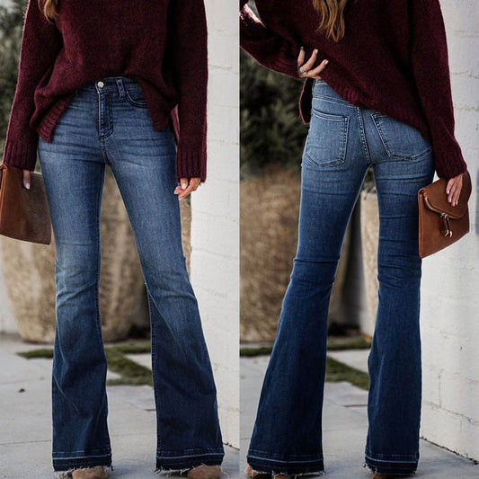 Julienne | Women's High Waist Jeans in Blue