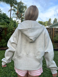 Junipera | Women's Zip Hooded Comfortable Hoodie in Light Gray