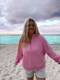 Junipera | Women's Zip Hooded Comfortable Hoodie in Pink