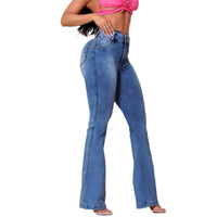 Kaia | Women's Bodycon High Waist Jeans in Blue