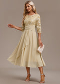 Kaia | Women's Embroidered Round Neck Midi Dress