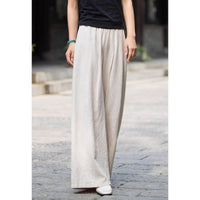 Karenza | Women's Elastic Waist Pockets Pants – Dress Pants in Apricot