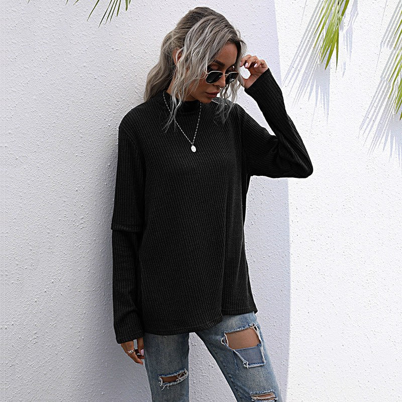 Karolina | Women's Knit Top in Black