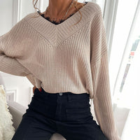 Katalina | Women's V-Neck Knit Fashionable Top