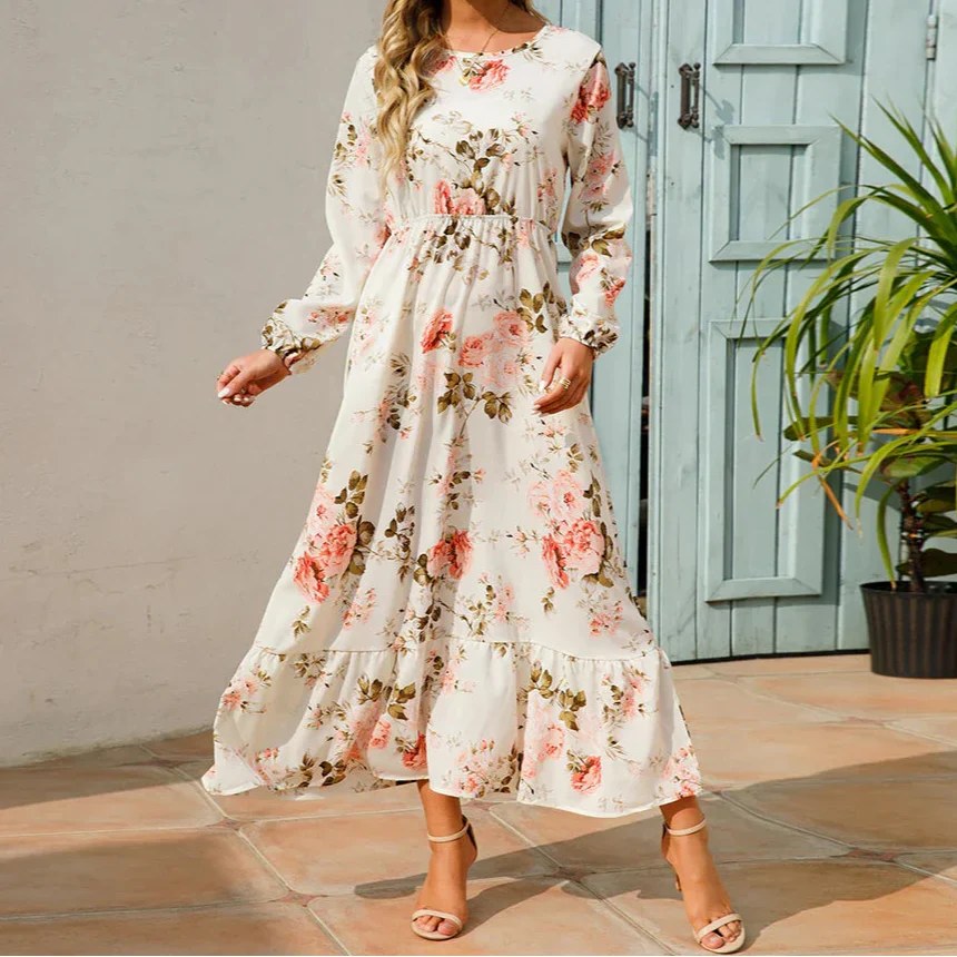 Katarina | Women's Floral Maxi Long Sleeve Dress