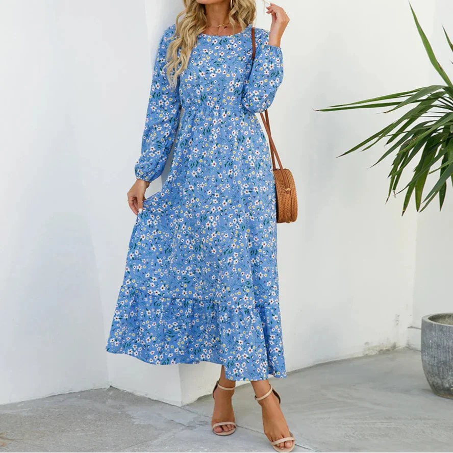 Katarina | Women's Floral Maxi Long Sleeve Dress