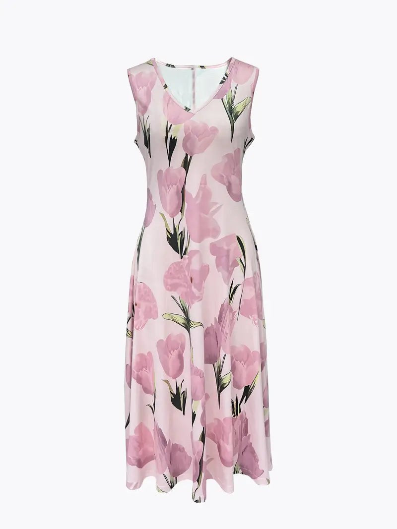 Katharina | Women's Pink Floral Maxi Dress with Jacket Set
