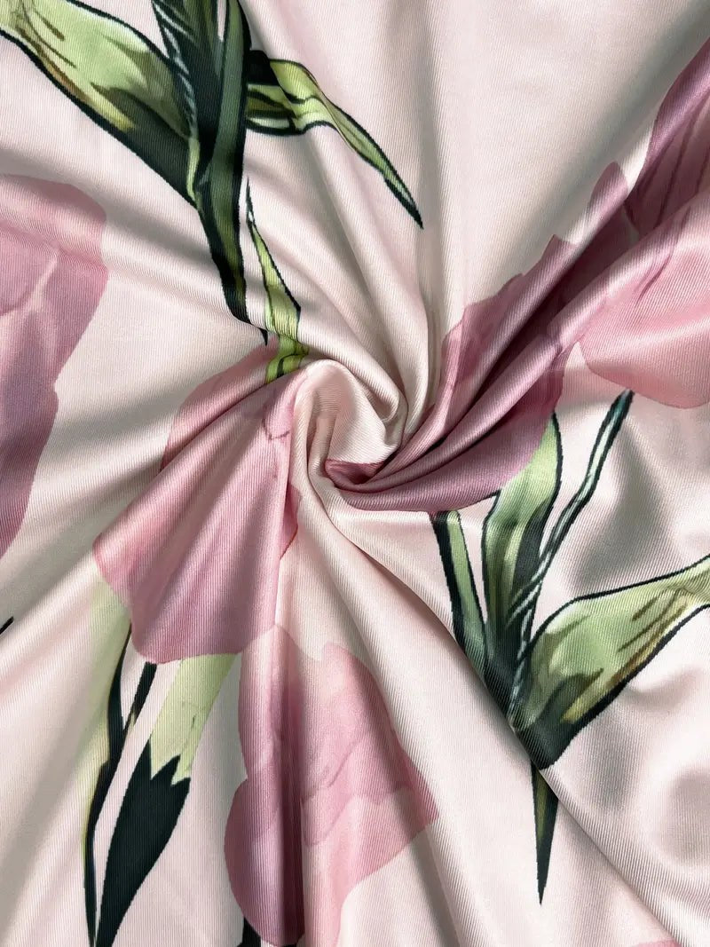 Katharina | Women's Pink Floral Maxi Dress with Jacket Set