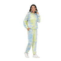 Katharyn | Women's Drawstring Hooded Two-Piece Set in Green