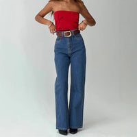 Katinka | Women's Wide Leg Elegant Jeans in Blue