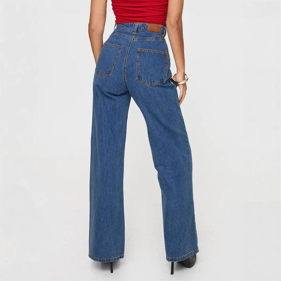 Katinka | Women's Wide Leg Elegant Jeans in Blue