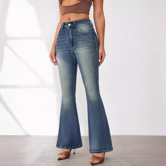 Katinka | Women's High Waist Chic Jeans in Vintage Blue