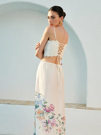 Katriel | Women's Boho Apricot Maxi Sundress