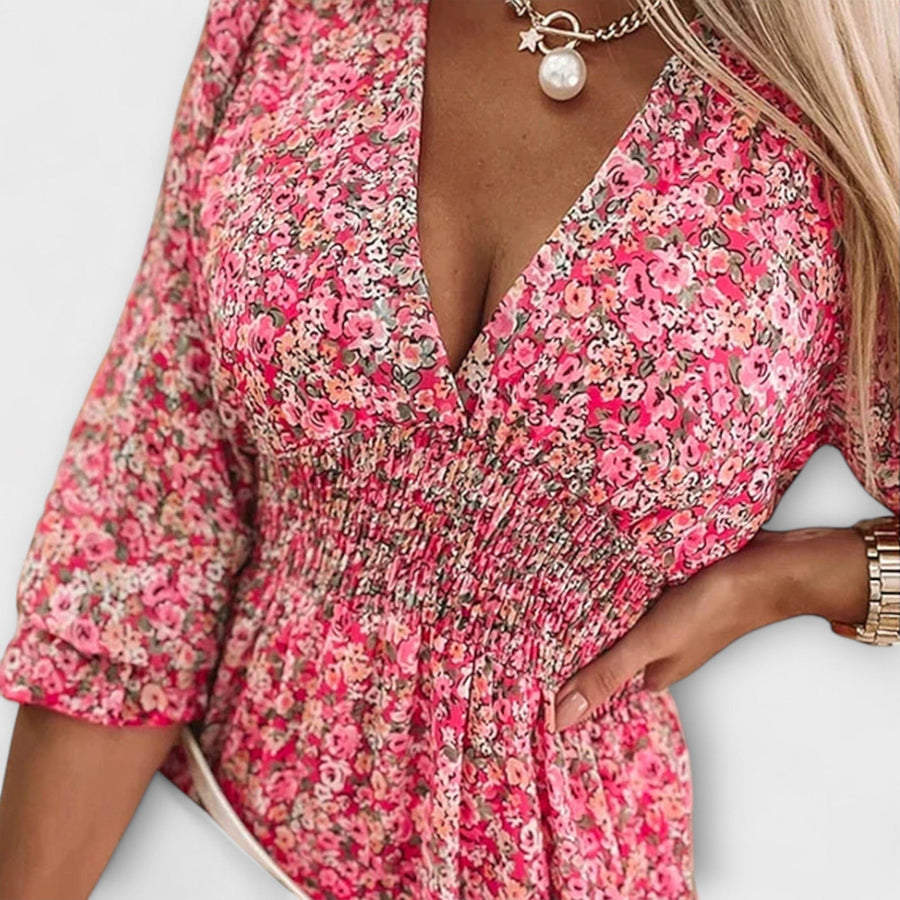 Katriona | Women's Floral Puff Sleeve Mini Dress