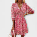 Katriona | Women's Floral Puff Sleeve Mini Dress