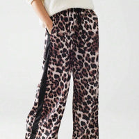 Kerstin | Women's Leopard Print Striped Fashionable Pants