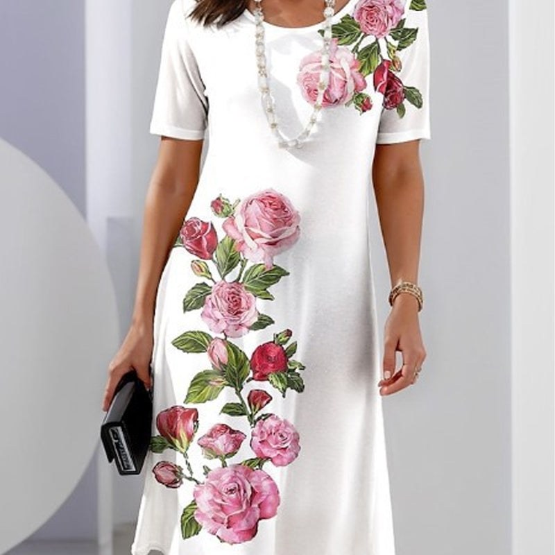 Keturah | Women's Floral Round Neck Dress
