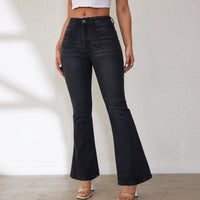 Keturah | Women's High Waist Pockets Jeans in Black