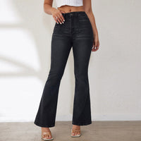 Keturah | Women's High Waist Pockets Jeans in Black